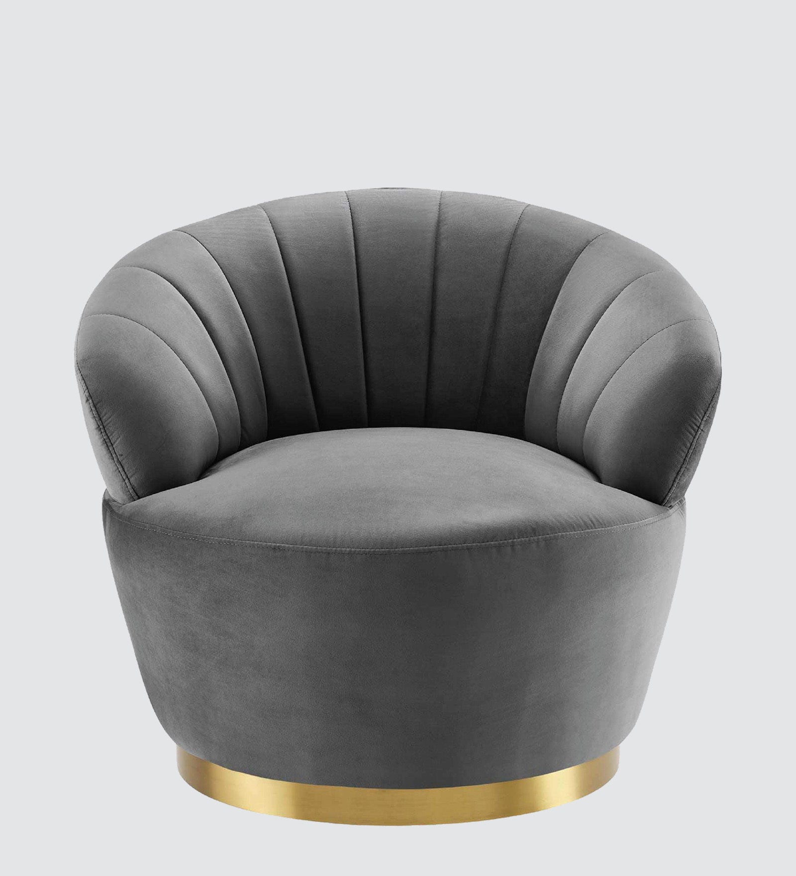 Fabric Low Back Lounge Chair In Velvet Pitch