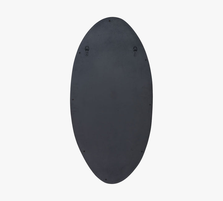 Natural Wooden Oval Wall Mirror