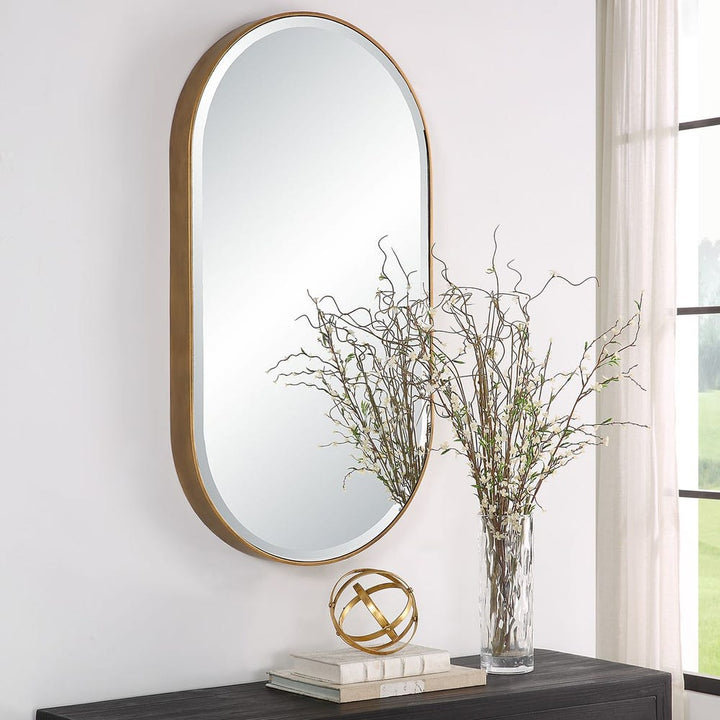 Oval Mirror, Gold