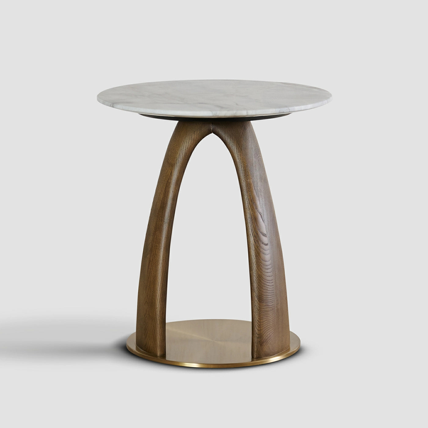 Side Table, Victoria Marble & Walnut Veneer