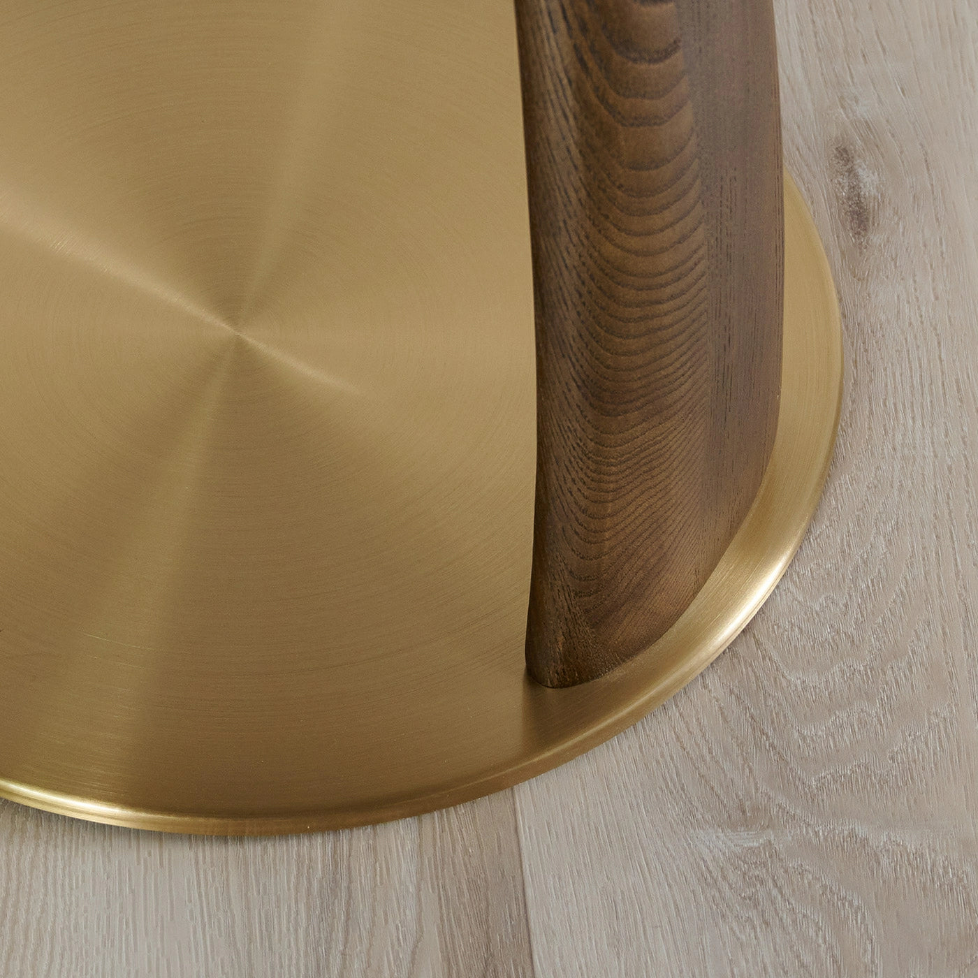 Side Table, Victoria Marble & Walnut Veneer
