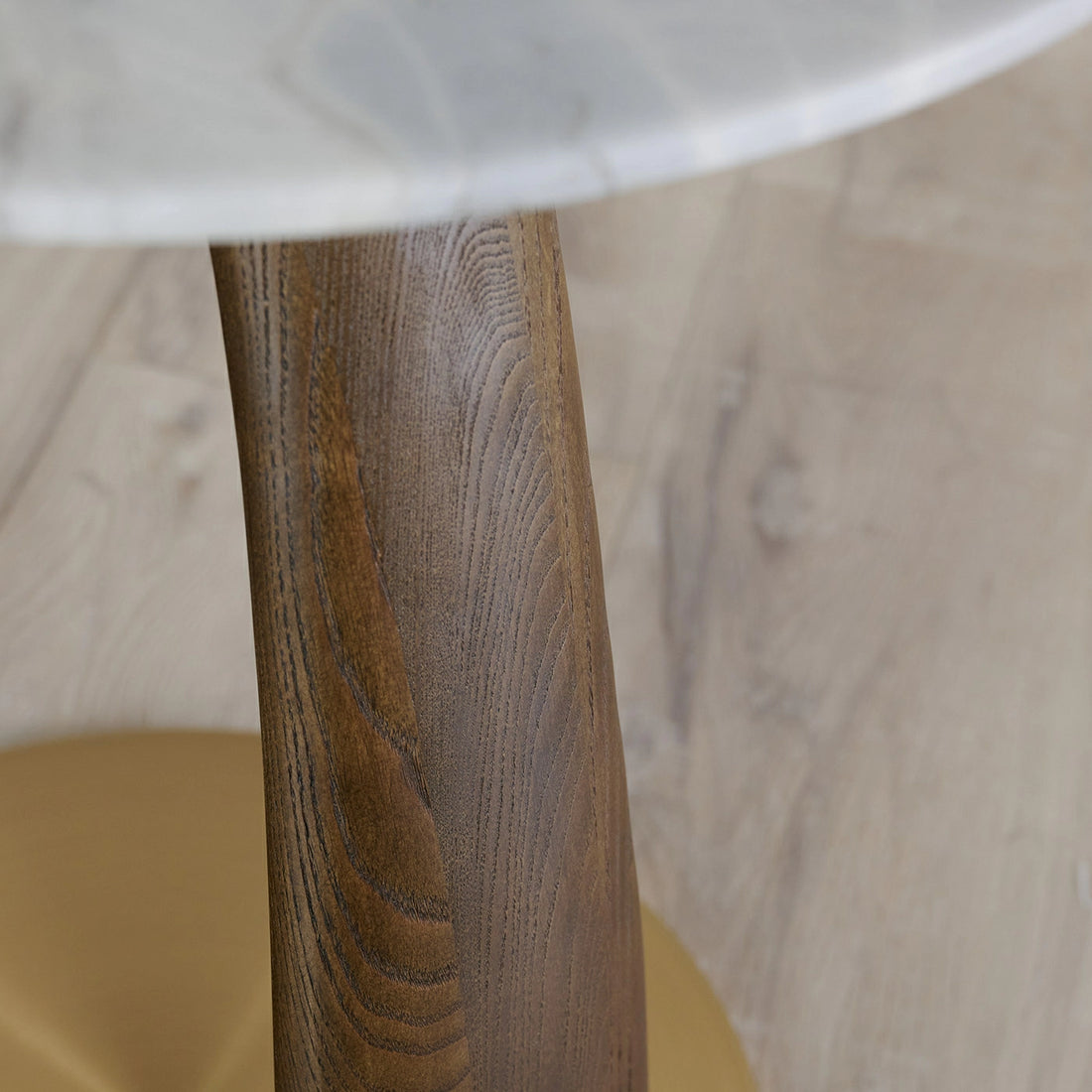 Side Table, Victoria Marble & Walnut Veneer