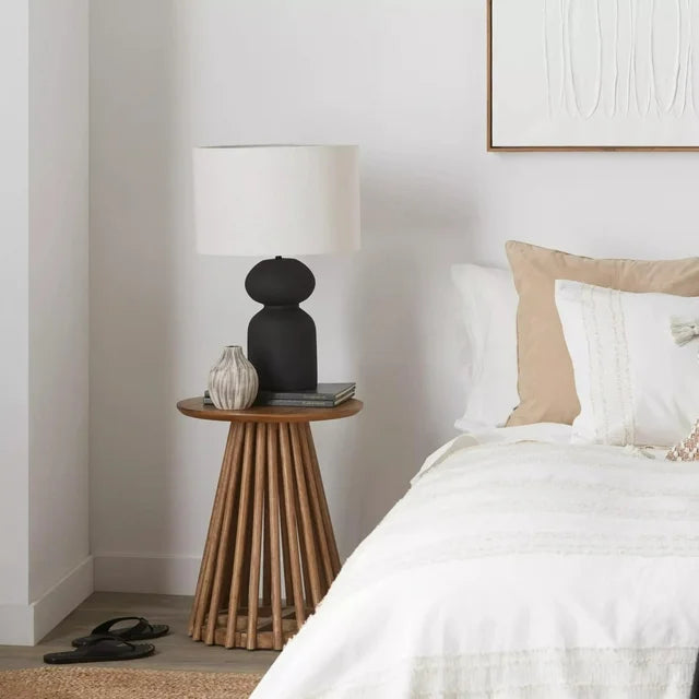 Brown Mango Wood Openwork Side Table