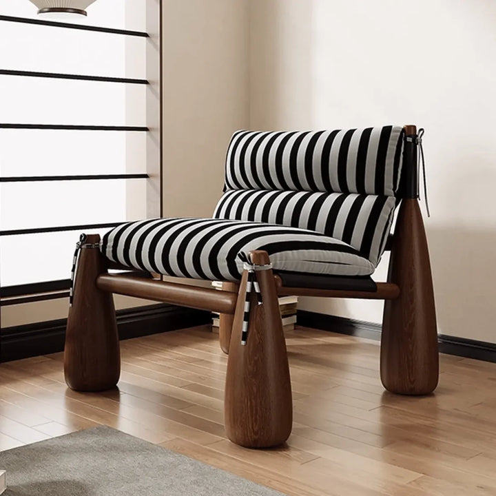 Designer Wood Leg  Cushion Accent Chair