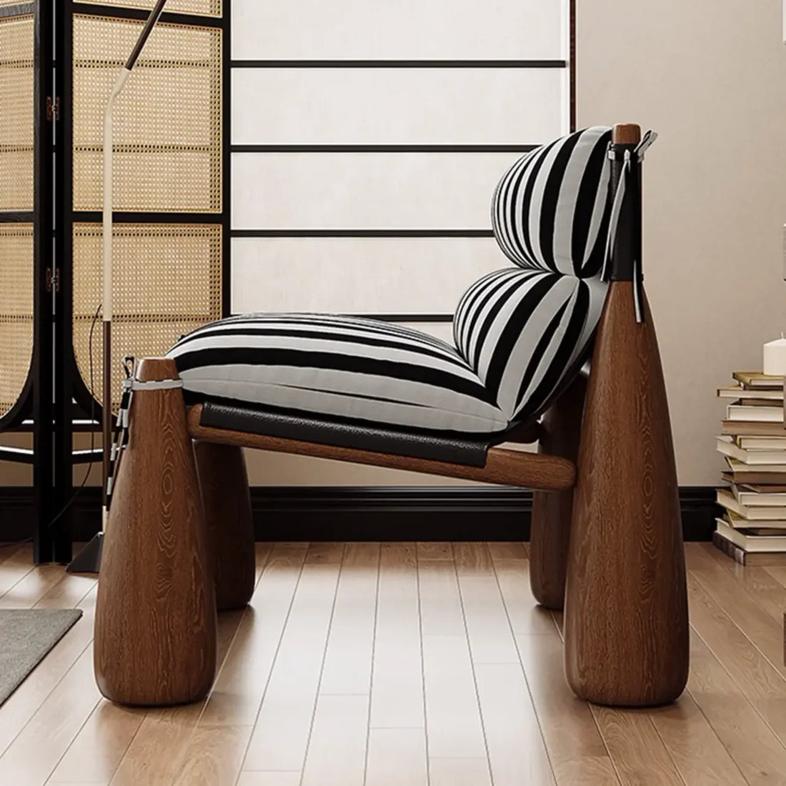 Designer Wood Leg  Cushion Accent Chair