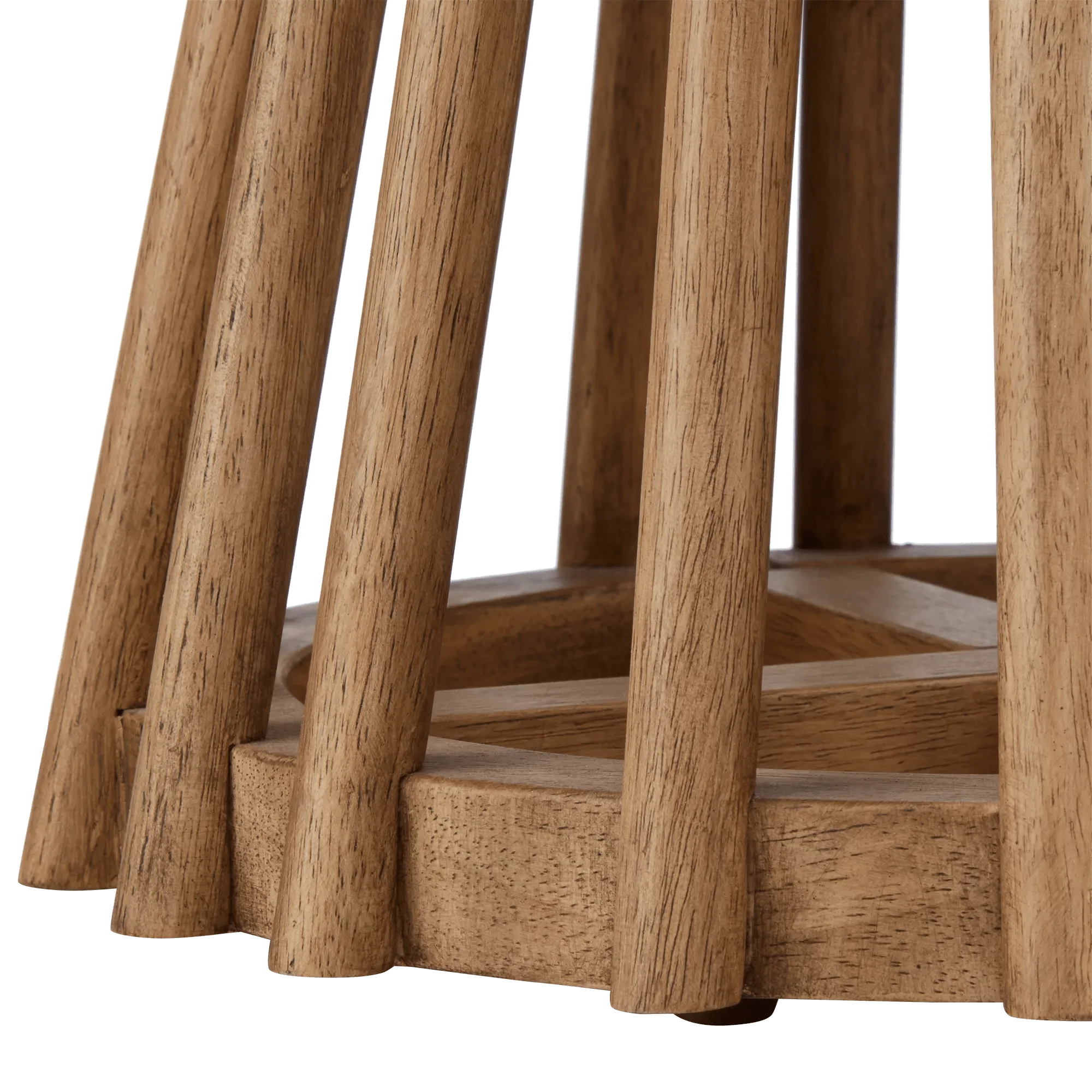 Brown Mango Wood Openwork Side Table