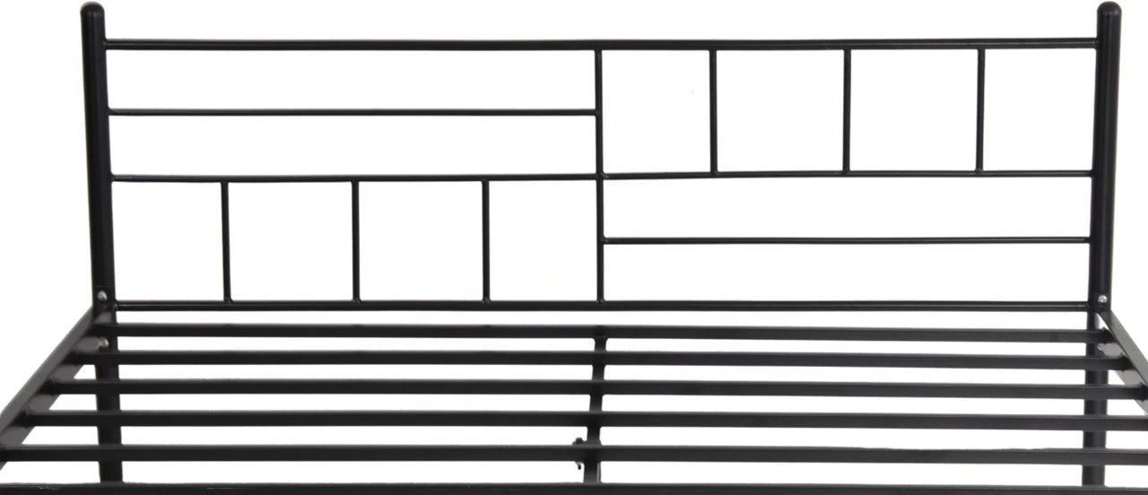 Modern Geometric Metal Platform Bed