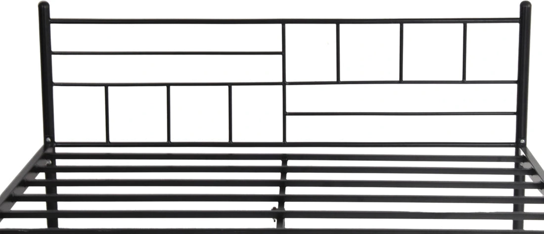 Modern Geometric Metal Platform Bed