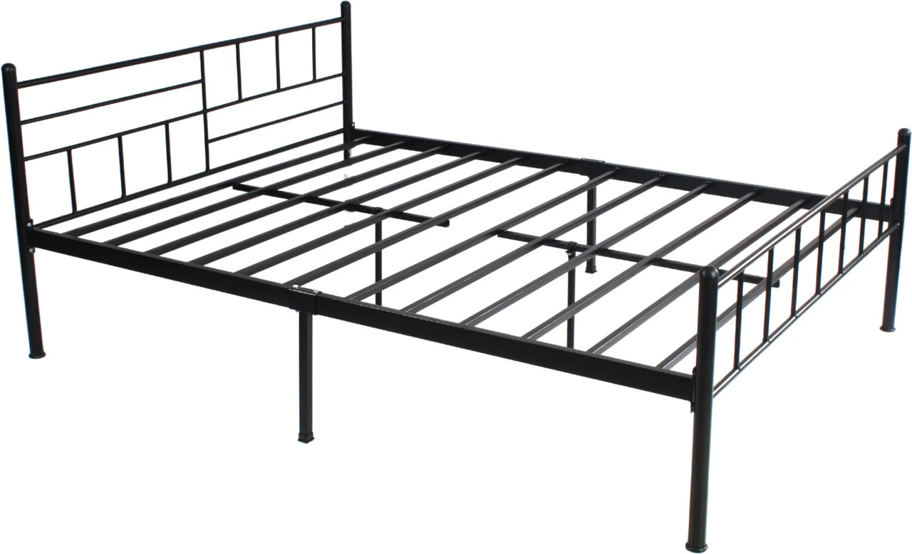 Modern Geometric Metal Platform Bed