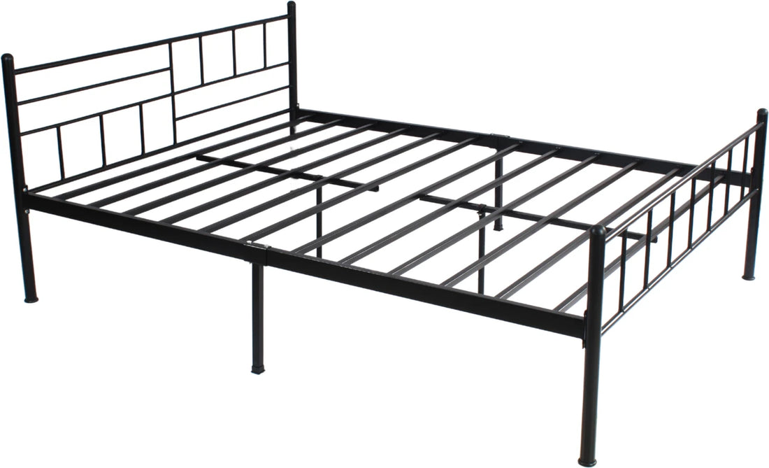 Modern Geometric Metal Platform Bed