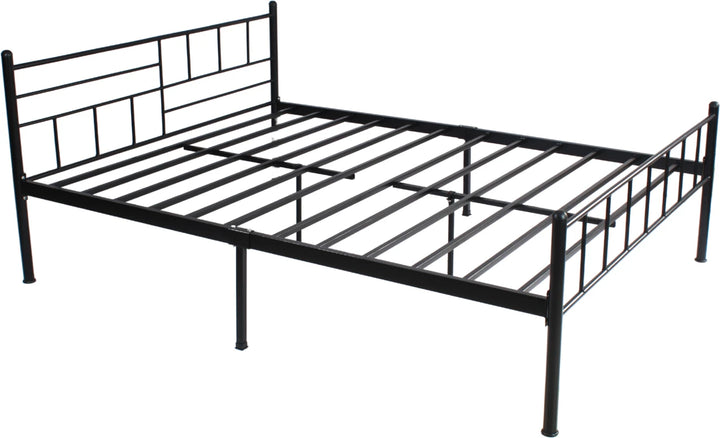 Modern Geometric Metal Platform Bed