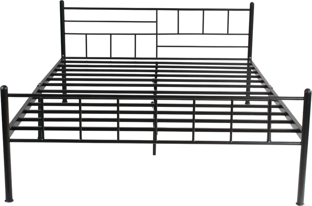 Modern Geometric Metal Platform Bed