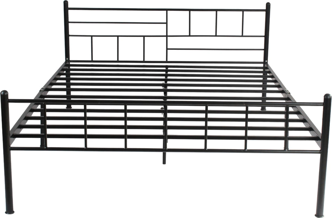 Modern Geometric Metal Platform Bed
