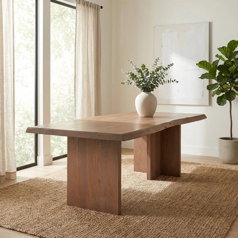 Lorenzo Acacia Solid Wood 6 Seater Dining Table