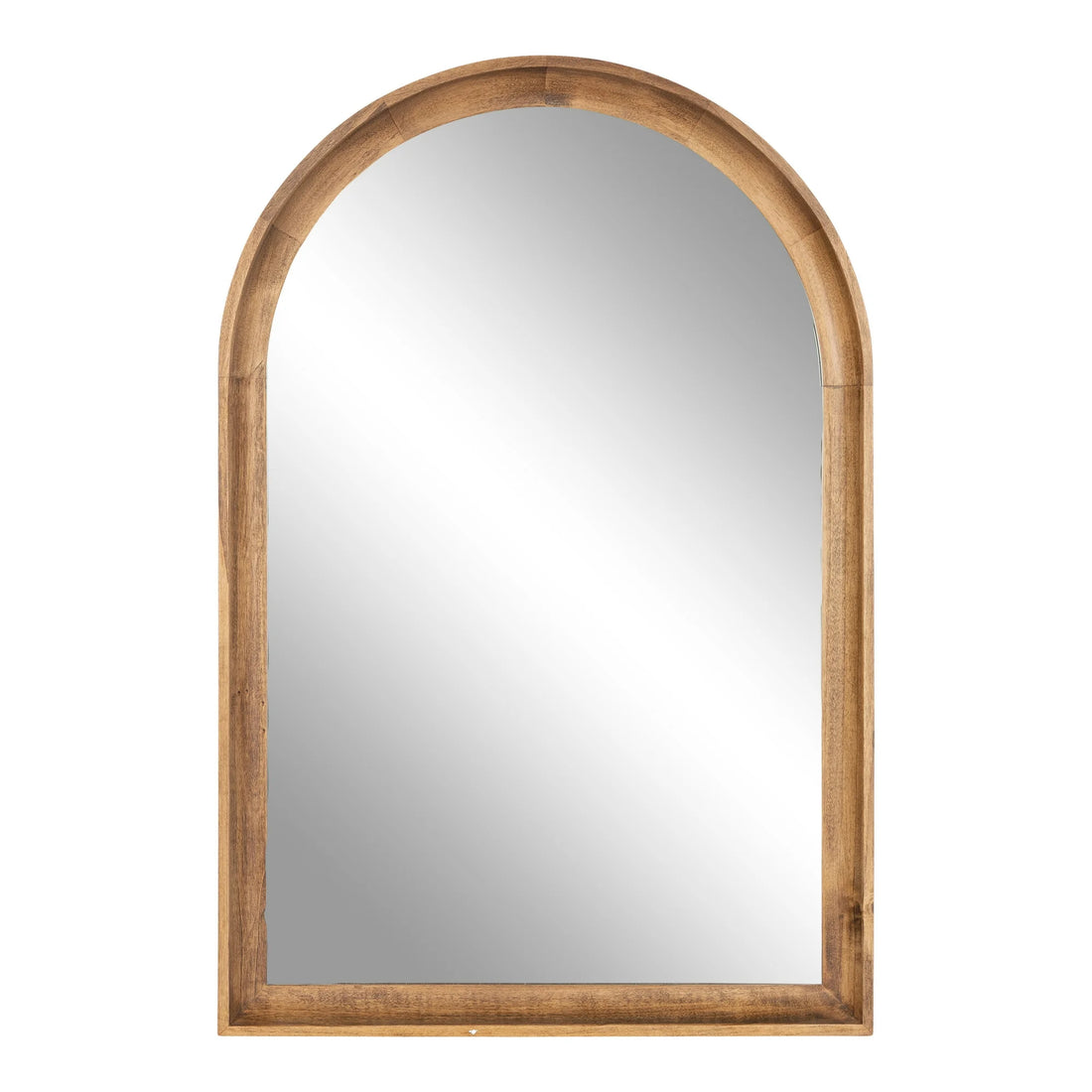Modern Transitional Arched Wooden Wall Mirror