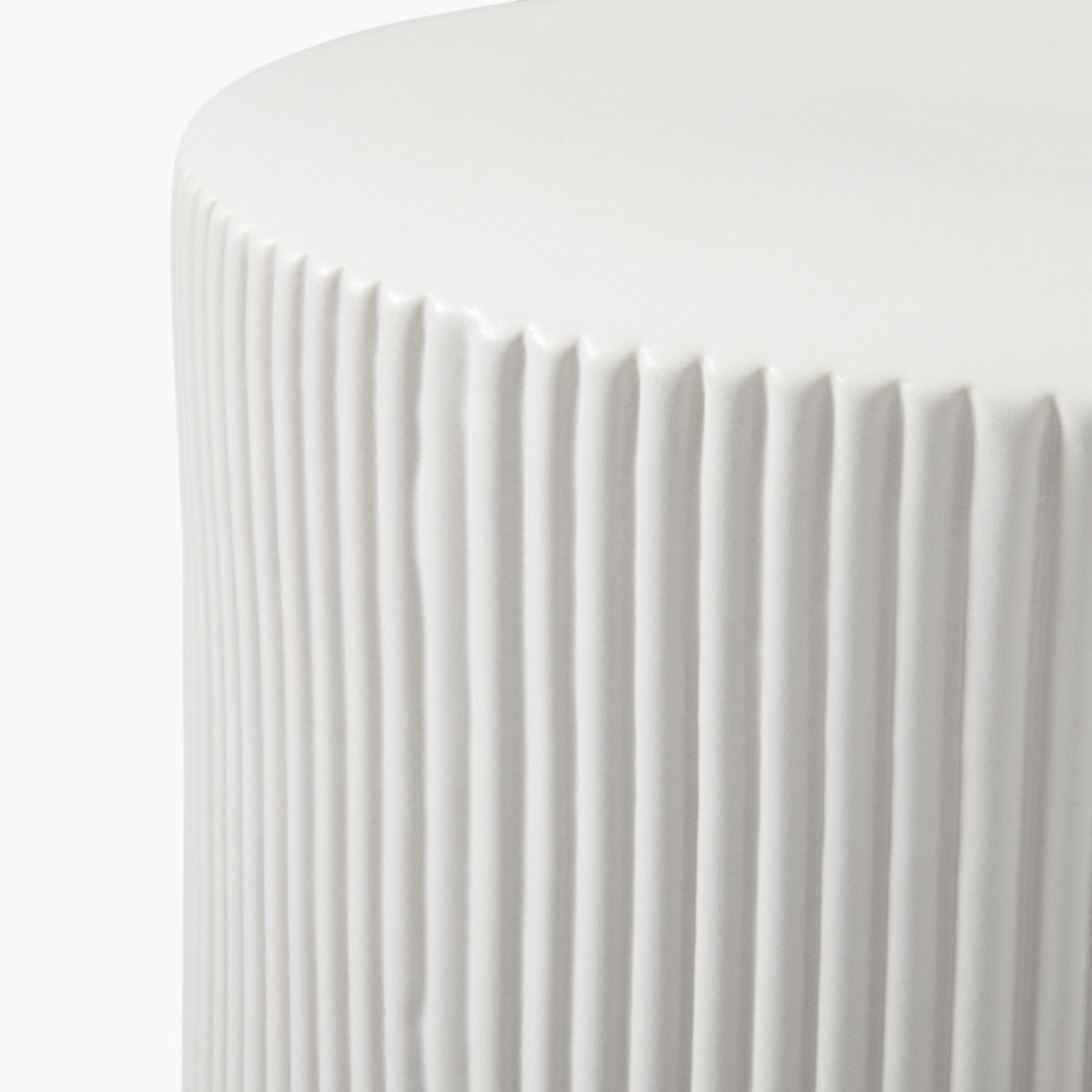 Fluted Ceramic Indoor/Outdoor Side Table