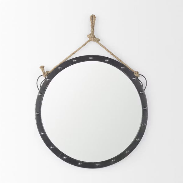 Round Metal Frame Mirror