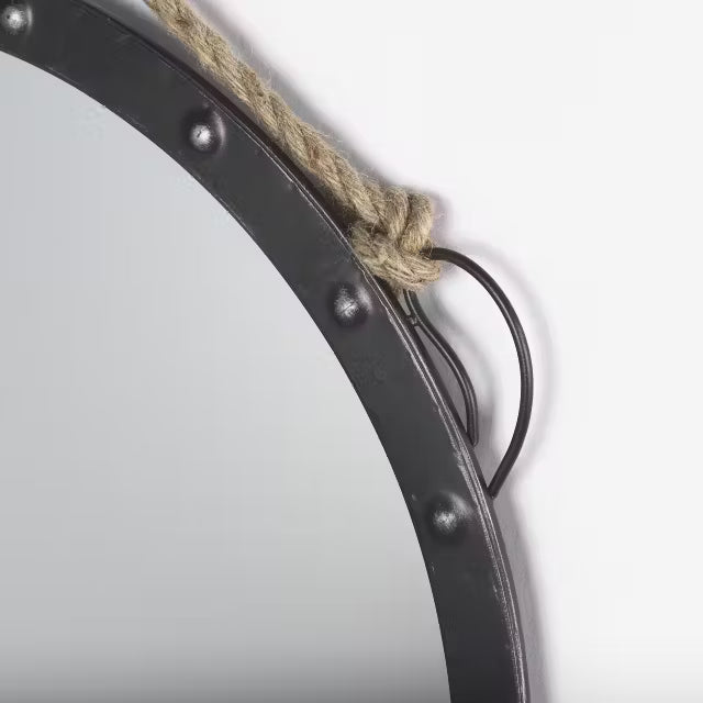 Round Metal Frame Mirror