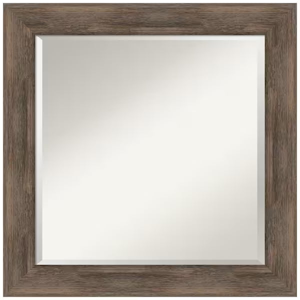 Rustic Square Framed Bathroom Vanity Wall Mirror
