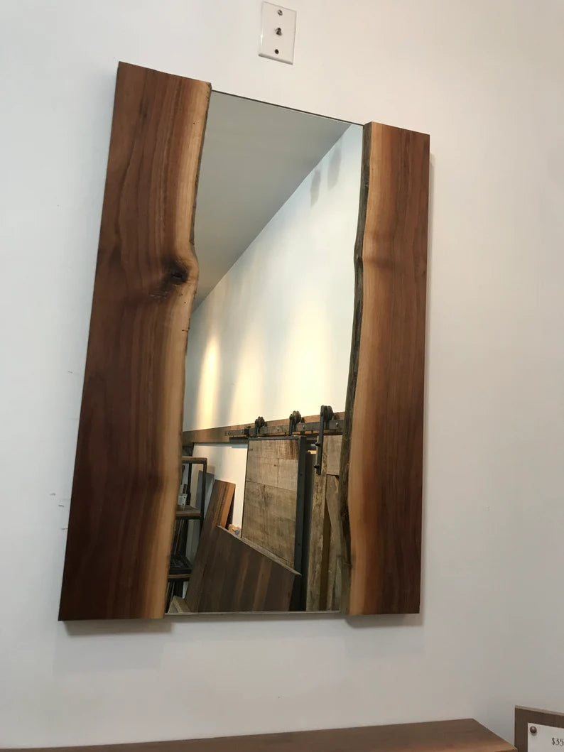 Edge Large Wall Wood Frame Furnished Mirror