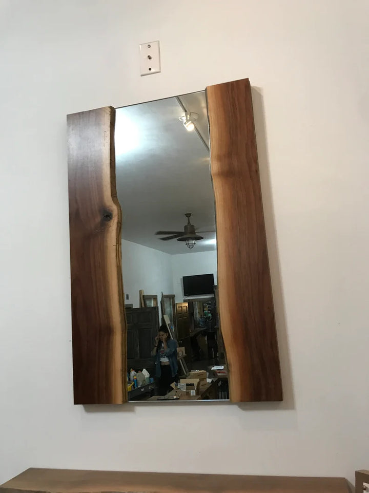 Edge Large Wall Wood Frame Furnished Mirror
