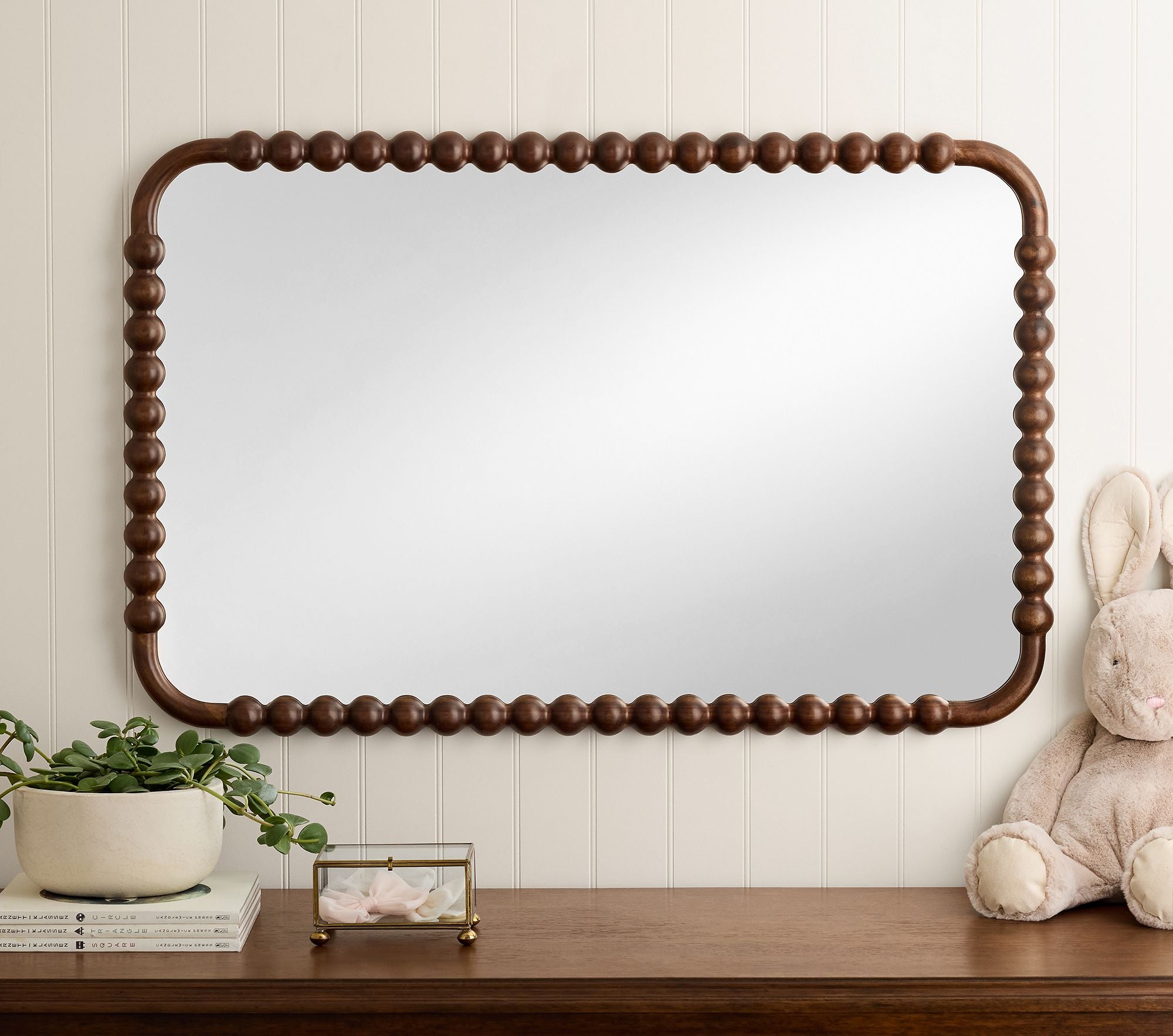 Julia Turned Wood Mirror