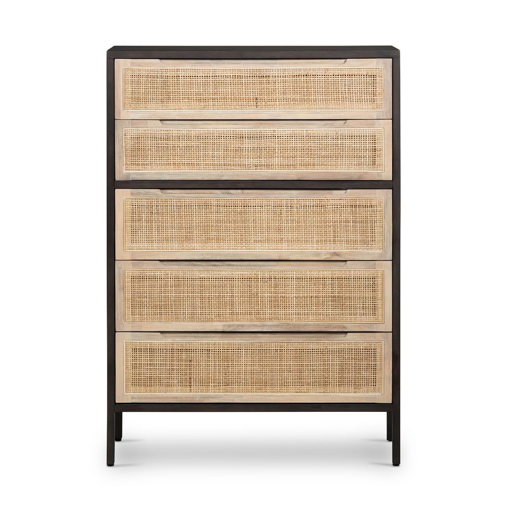 Diego Rattan 5-Drawer Dresser