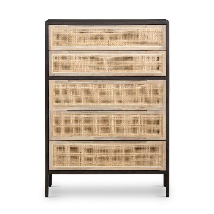 Diego Rattan 5-Drawer Dresser