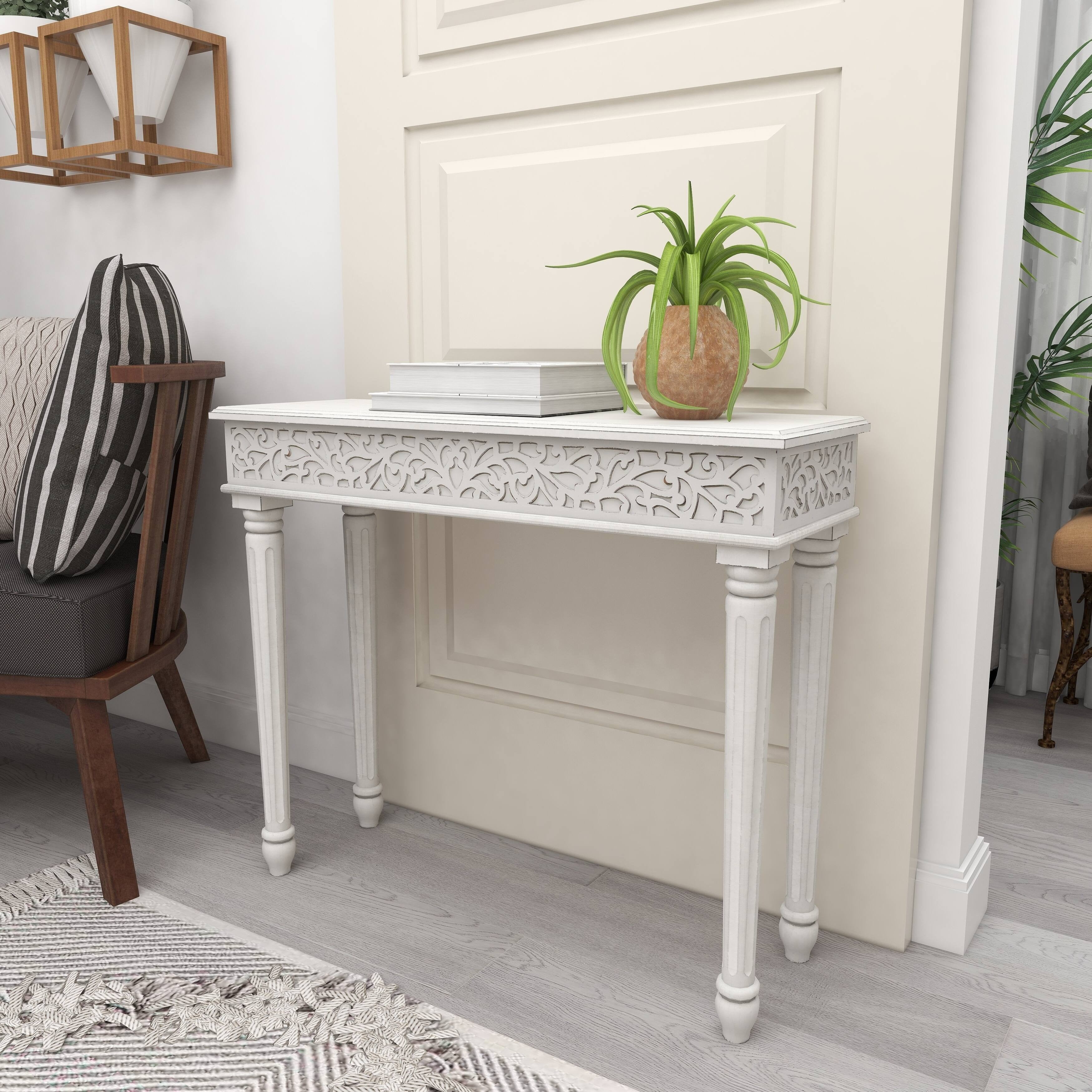 Wood Farmhouse Console Table