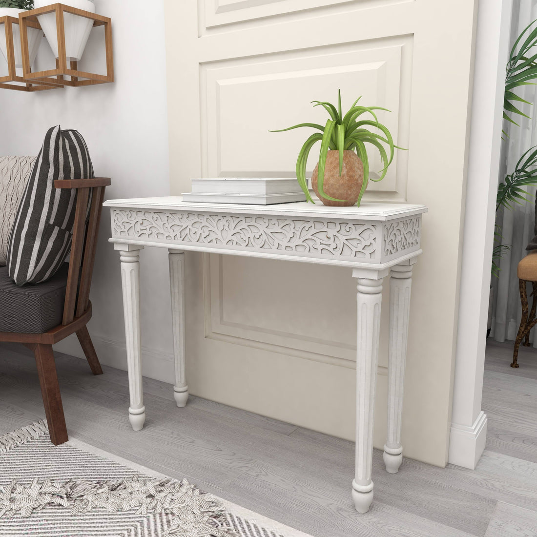 Wood Farmhouse Console Table