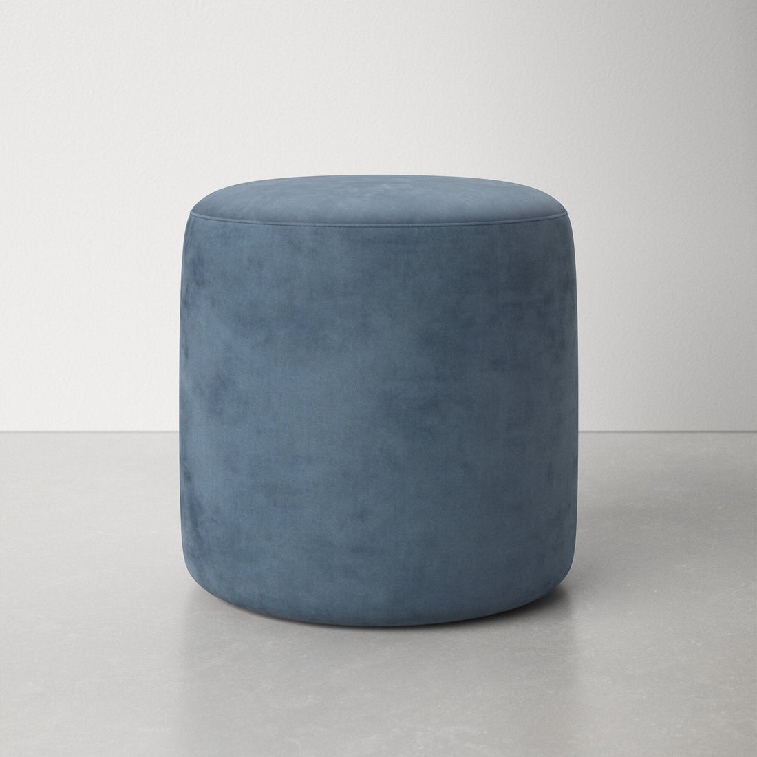Kason Velvet Round Standard Ottoman