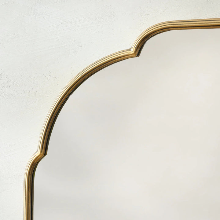 Antique Brass Luna Mirror