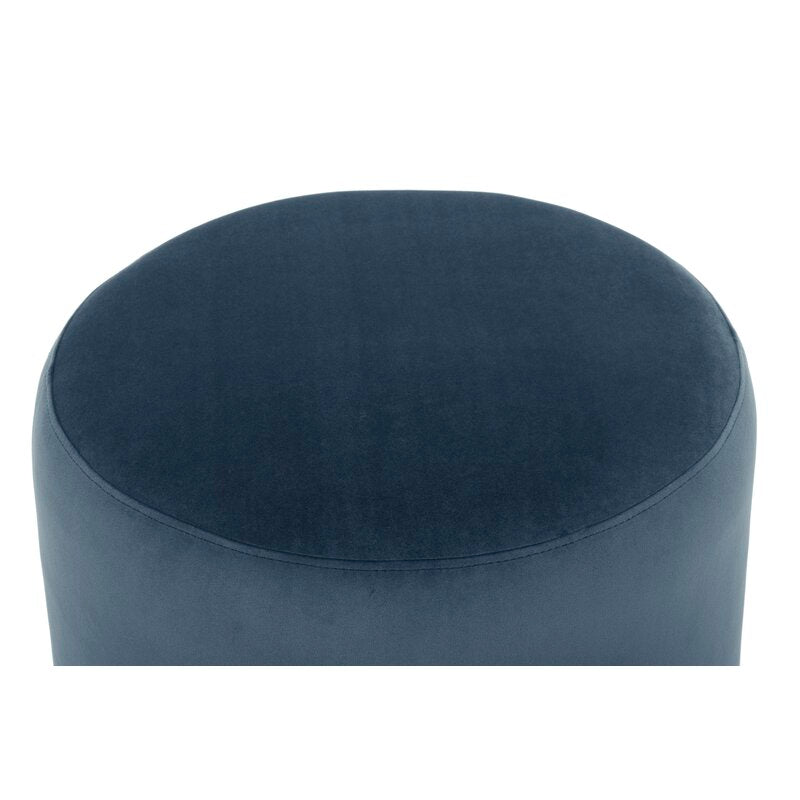 Kason Velvet Round Standard Ottoman