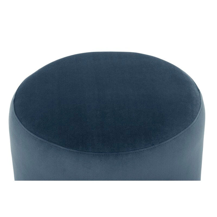 Kason Velvet Round Standard Ottoman