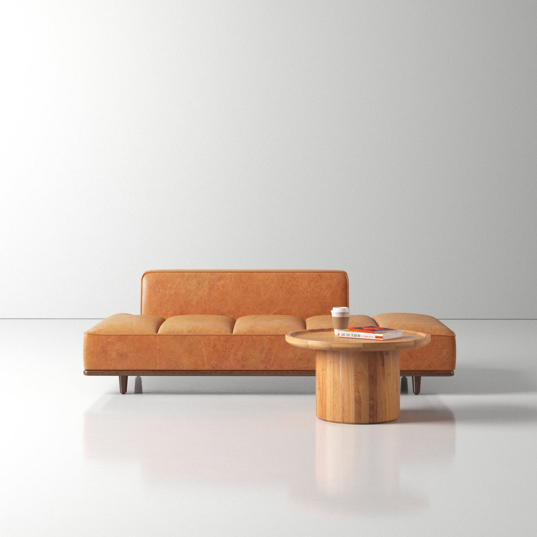 Kiaan Full-Grain Genuine Leather Daybed