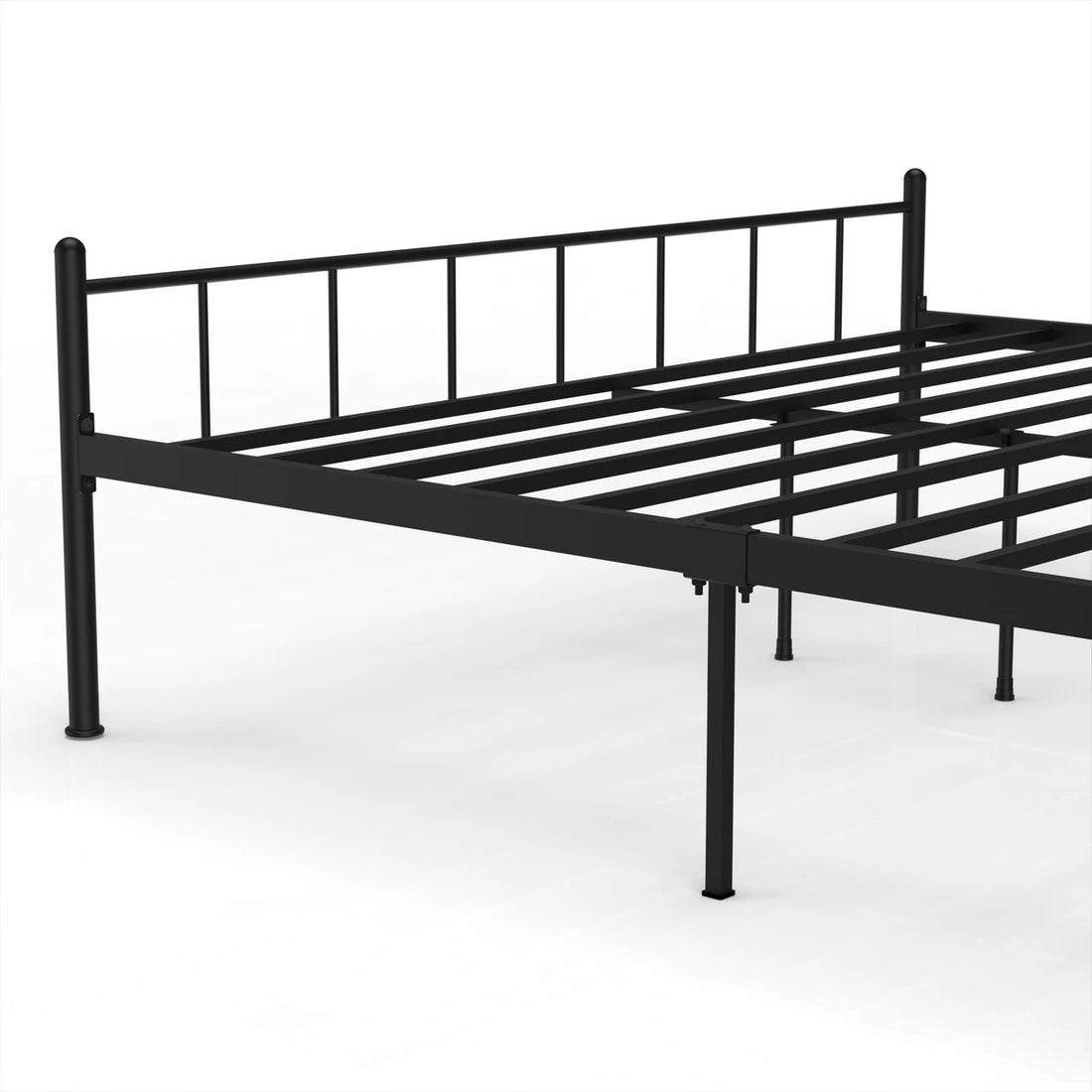 Minimalist Curved Metal Platform Bed