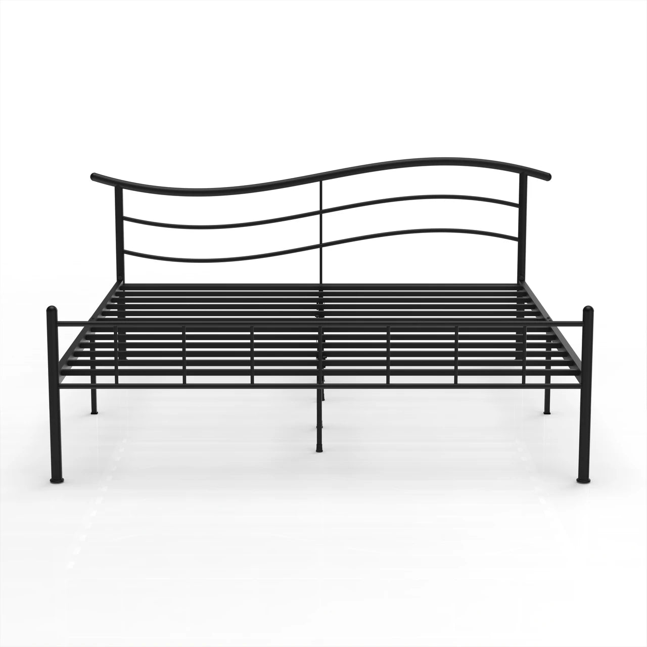 Minimalist Curved Metal Platform Bed