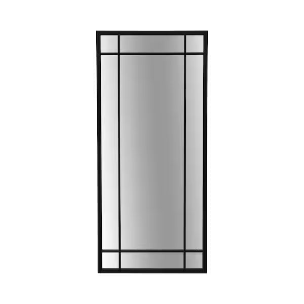 Casual Windowpane Metal Framed Mirror