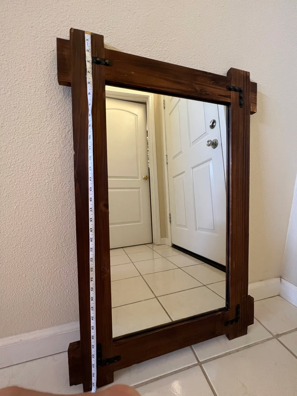 Rustic Wood Mirror Framed Farmhouse Natural