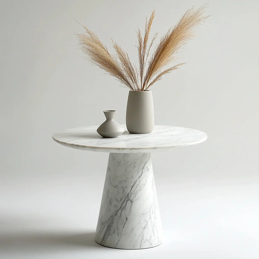 Minimalist Marble Center End  Table