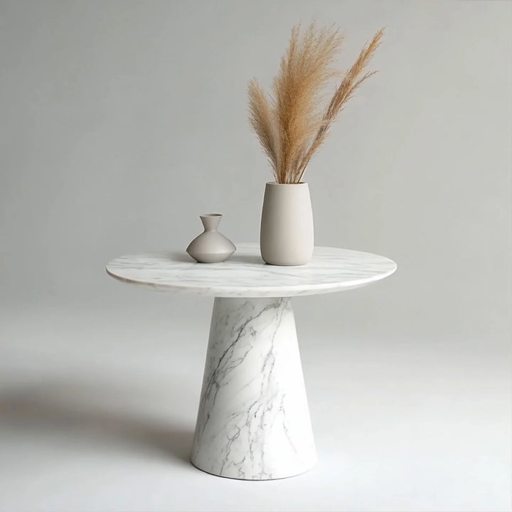 Minimalist Marble Center End  Table