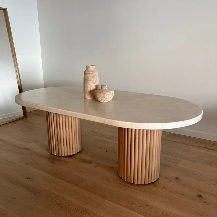 6 Seater Oval Dining Table