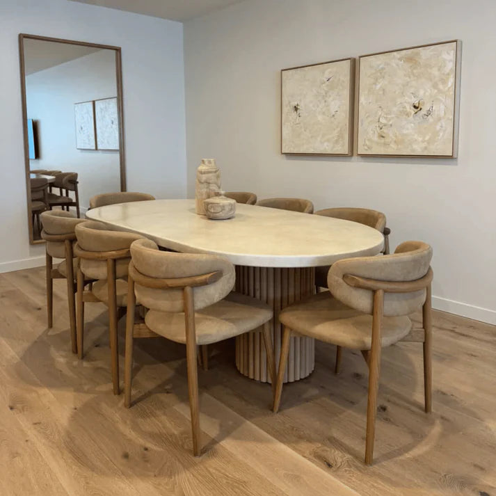 6 Seater Oval Dining Table