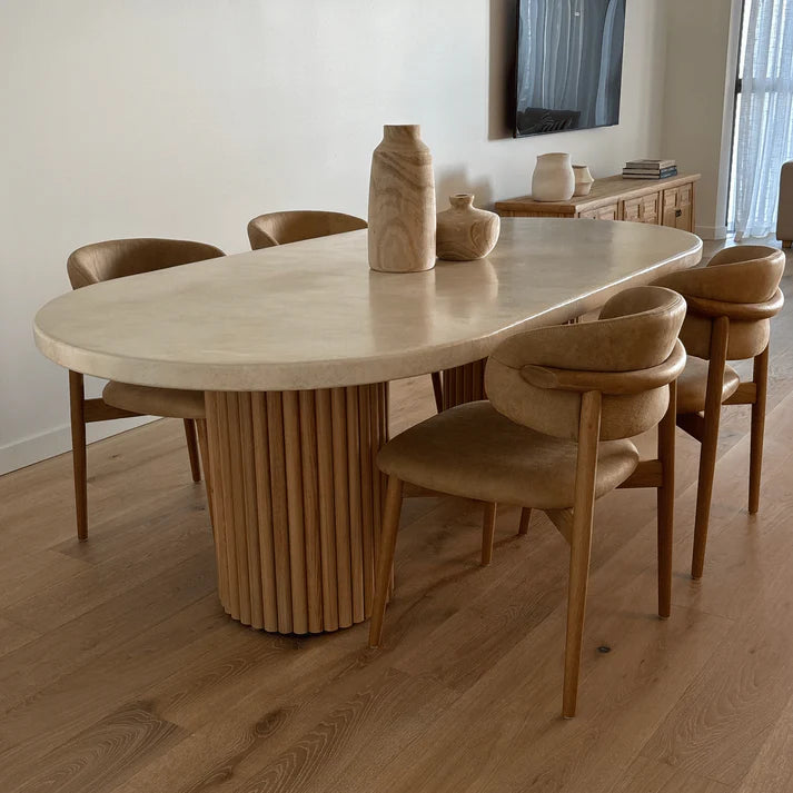 6 Seater Oval Dining Table