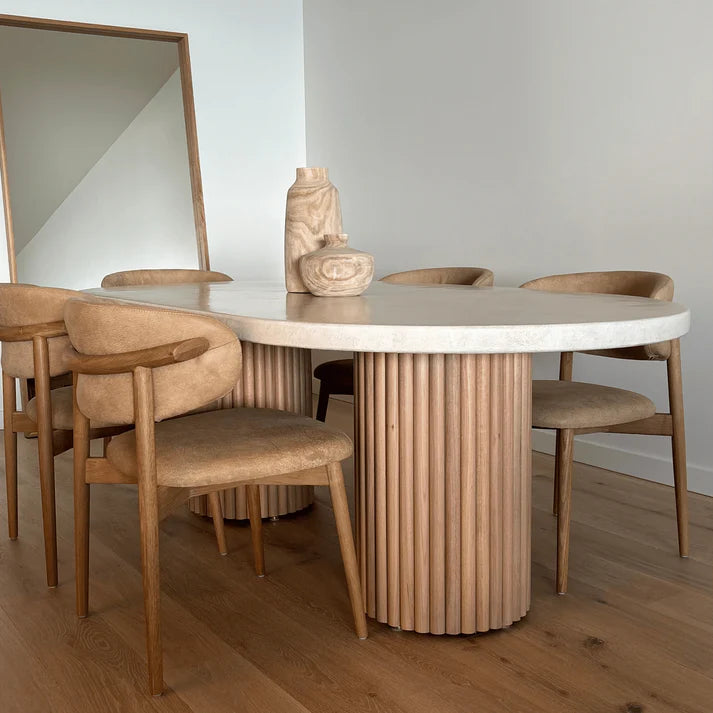 6 Seater Oval Dining Table