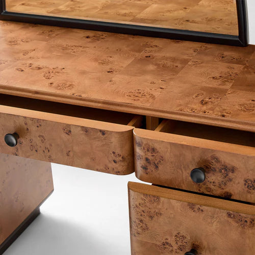 PIERCE & WARD BURL WOOD VANITY Mirror