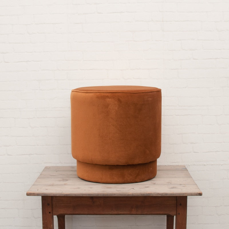 Velvet pouf