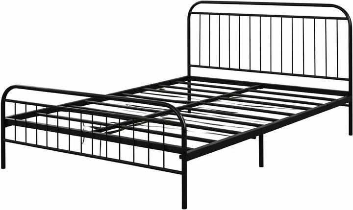 Minimalist Curved Metal Platform Bed Frame
