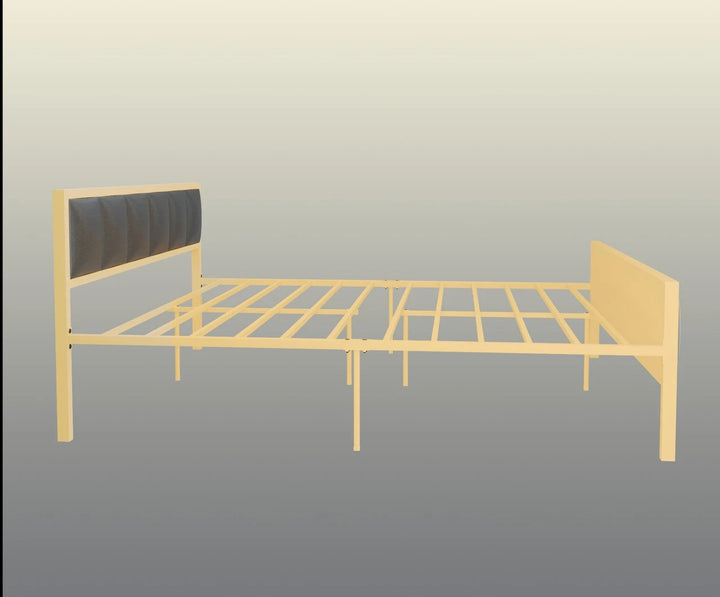 Modern Upholstered Platform Bed with Metal Frame