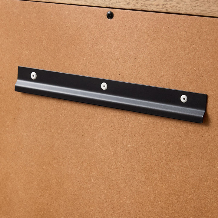 Scallop Edge Wood Rectangular Wall Mirror